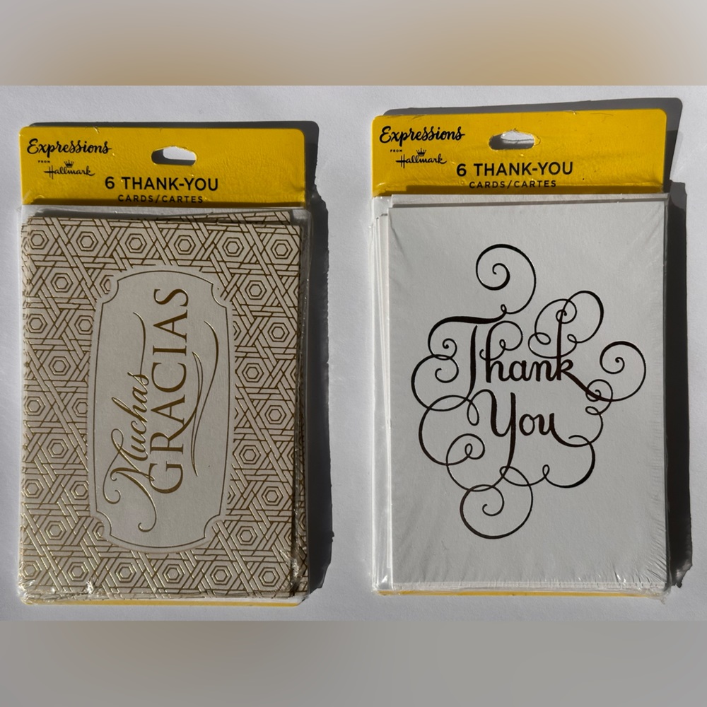 *Brand New*(2) Hallmark 6 pack “Thank You” “Muchas Gracias” Cards